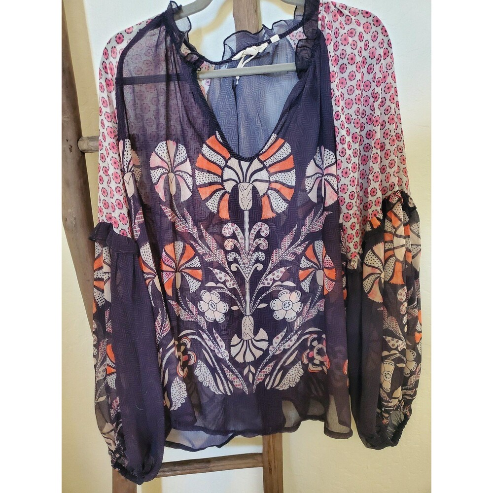 Sheer Anthropologie blouse